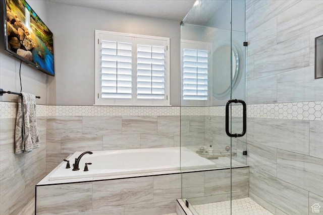 3851 N 425 E, North Ogden, UT 84414 - bathroom featuring plus walk in shower and a wealth of natural light