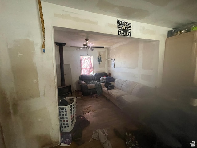 3550 N 2000 W, Delta, UT 84624 - interior space with ceiling fan and hardwood / wood-style flooring
