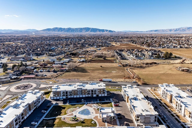 aerial view featuring a mountain view