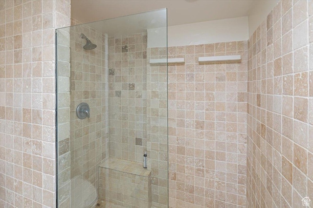 138 Crockett Ave, Logan, UT 84321 - full bathroom featuring a tile shower