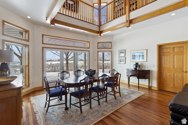 1375 E 260 N, Logan, UT 84321 - dining room with dark hardwood / wood-style flooring and a towering ceiling