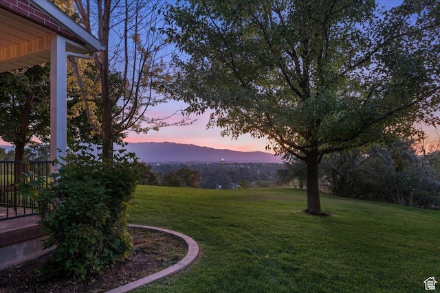 1375 E 260 N, Logan, UT 84321 - yard at dusk featuring a mountain view