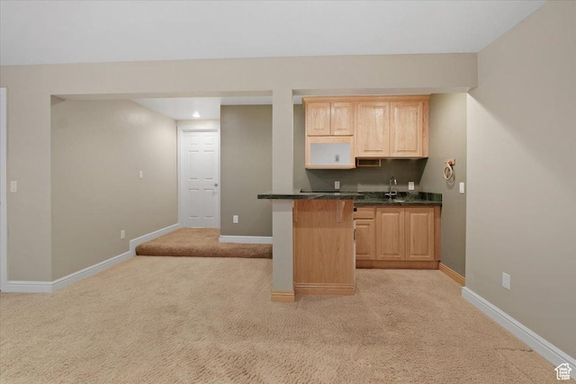 1375 E 260 N, Logan, UT 84321 - kitchen with light brown cabinetry and light colored carpet