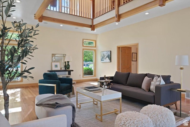 1375 E 260 N, Logan, UT 84321 - living room with hardwood / wood-style floors and a high ceiling