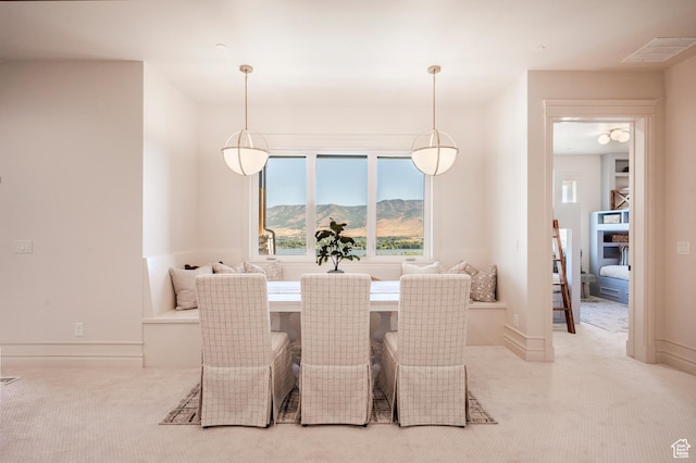 6736 E Via Cortina, Huntsville, UT 84317 - carpeted dining room featuring a mountain view
