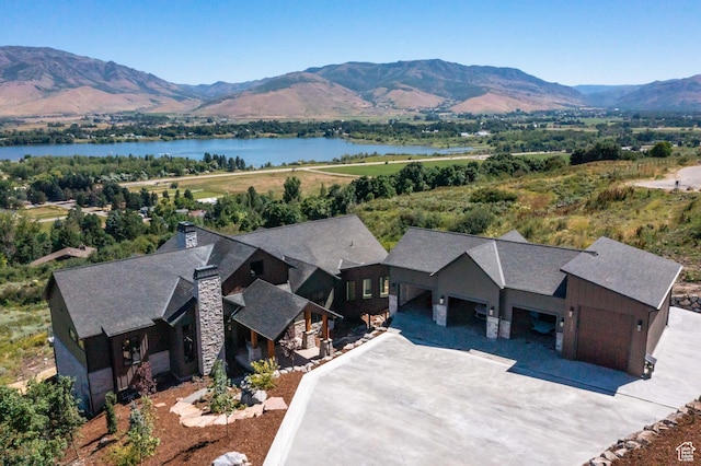 6736 E Via Cortina, Huntsville, UT 84317 - birds eye view of property featuring a water and mountain view