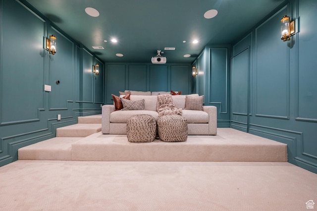 6736 E Via Cortina, Huntsville, UT 84317 - home theater room featuring carpet flooring