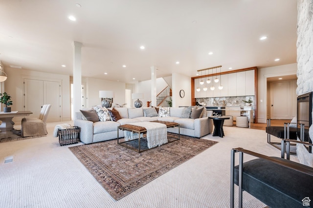 6736 E Via Cortina, Huntsville, UT 84317 - view of carpeted living room
