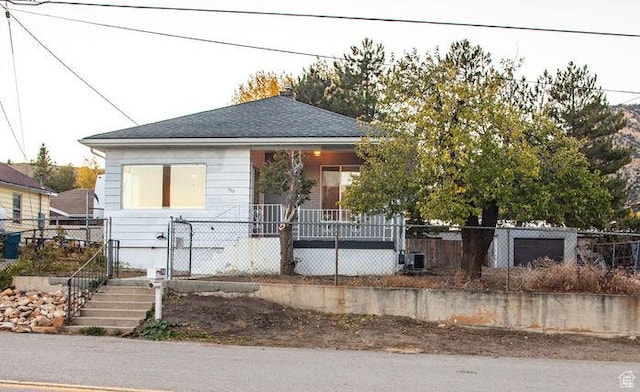 view of front of house with covered porch