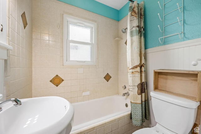 845 Binford St, Ogden, UT 84401 - full bathroom with toilet, shower / tub combo with curtain, and sink