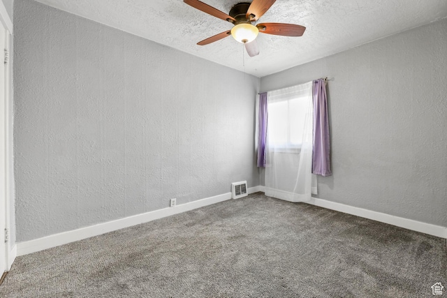 845 Binford St, Ogden, UT 84401 - carpeted spare room with a textured ceiling and ceiling fan