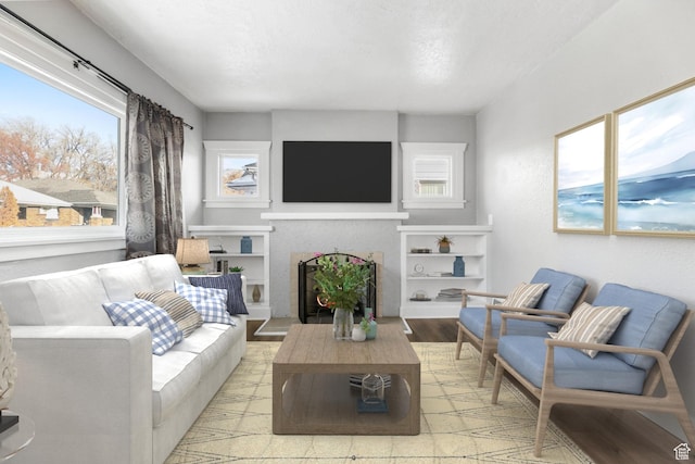 845 Binford St, Ogden, UT 84401 - living room with a textured ceiling and light wood-type flooring