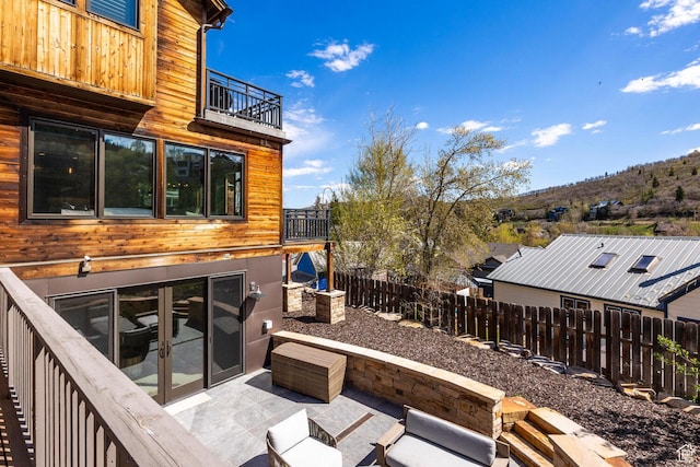 45 King Rd, Park City, UT 84060 - exterior space featuring a fenced backyard and a balcony