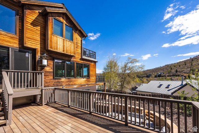 45 King Rd, Park City, UT 84060 - wooden deck with a mountain view