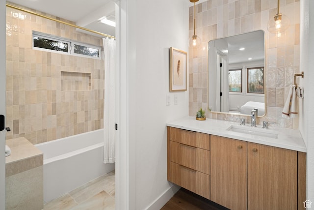 401 Silver King Dr, Park City, UT 84060 - bathroom with shower / bath combo with shower curtain and vanity