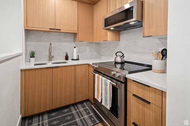 401 Silver King Dr, Park City, UT 84060 - kitchen featuring backsplash, sink, and appliances with stainless steel finishes