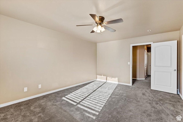 419 E 475 N, Ogden, UT 84404 - unfurnished room featuring dark colored carpet and ceiling fan