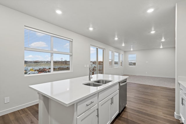 3474 S 3100 W Unit 146, West Haven, UT 84401 - kitchen featuring recessed lighting, a sink, dishwasher, and open floor plan