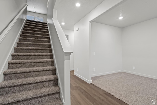 3474 S 3100 W Unit 146, West Haven, UT 84401 - stairs with recessed lighting, baseboards, and wood finished floors