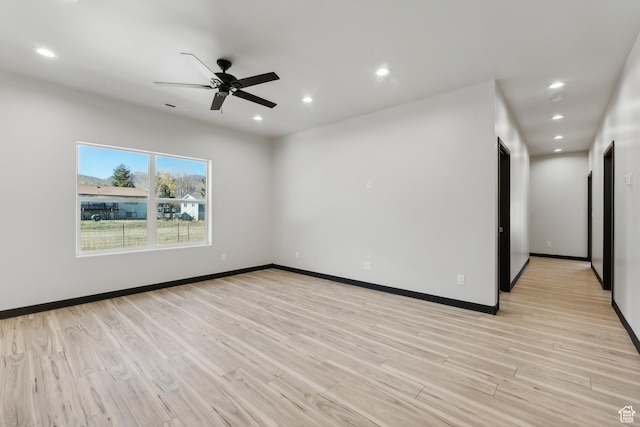 160 S 200 W, Henefer, UT 84033 - unfurnished room with ceiling fan and light hardwood / wood-style flooring