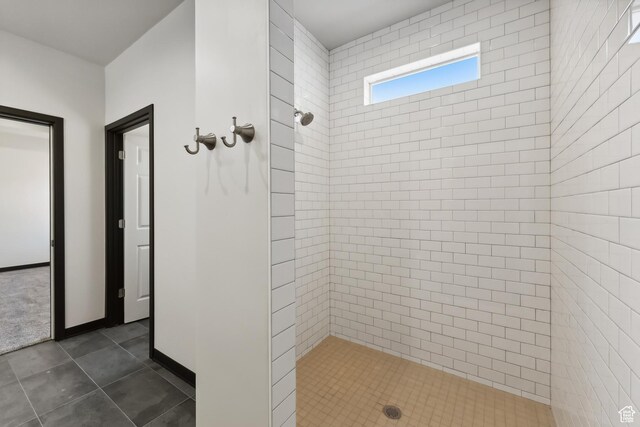 160 S 200 W, Henefer, UT 84033 - bathroom with a tile shower and tile patterned floors