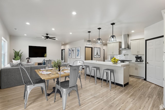 160 S 200 W, Henefer, UT 84033 - dining space with light wood-type flooring and ceiling fan
