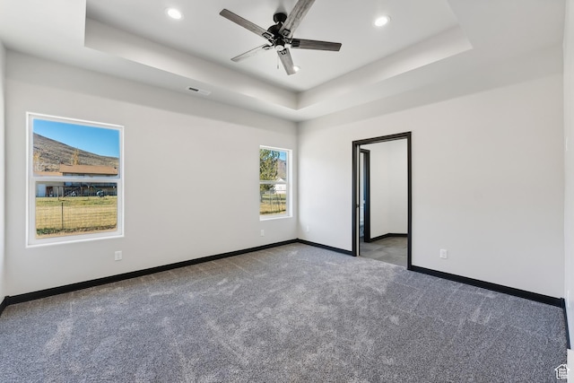 160 S 200 W, Henefer, UT 84033 - unfurnished room featuring ceiling fan, carpet floors, and a tray ceiling