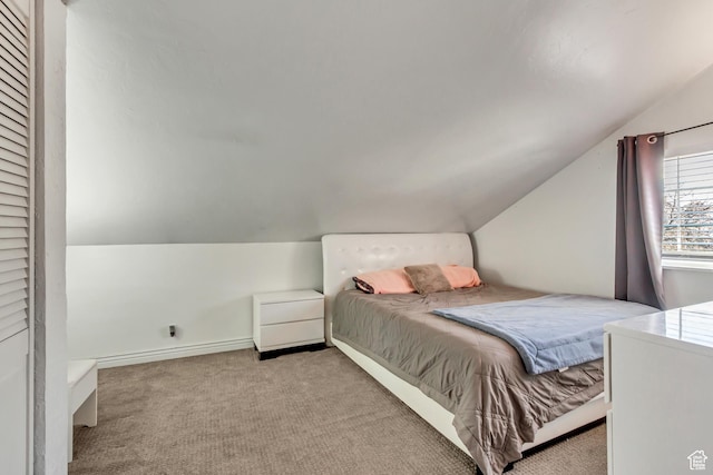 3103 W Meadow Green Way S, West Jordan, UT 84088 - bedroom featuring lofted ceiling and light carpet