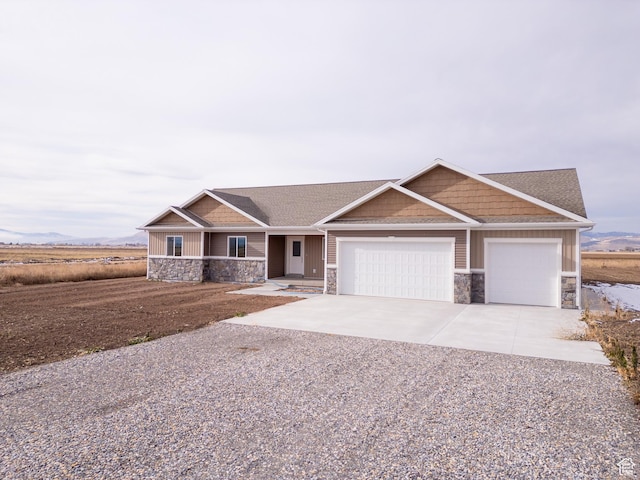 craftsman-style house with a garage