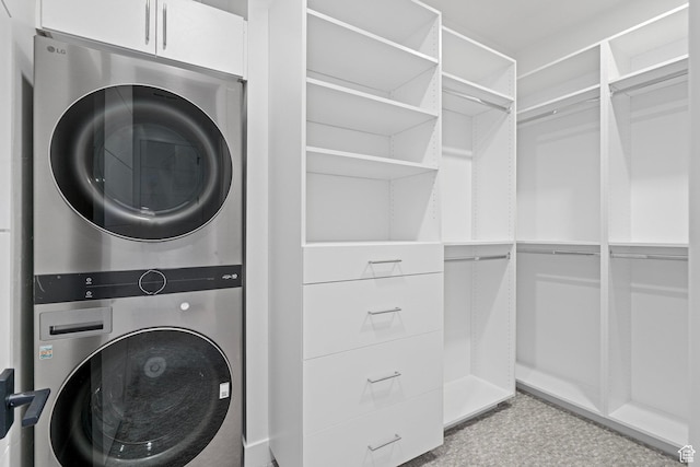 3050 Country Crossings, Heber City, UT 84032 - laundry room featuring stacked washing machine and dryer