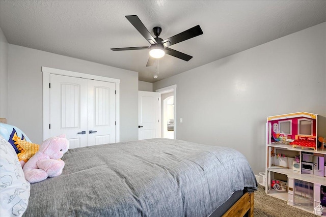 3459 S 2960 E, St George, UT 84790 - bedroom featuring carpet floors, a closet, and a ceiling fan