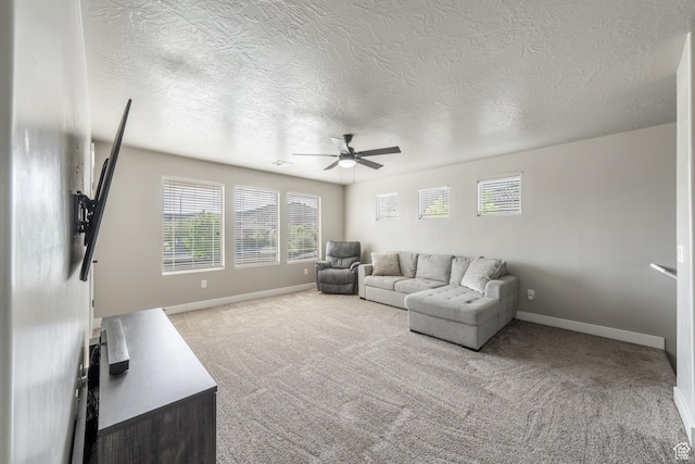 3459 S 2960 E, St George, UT 84790 - living room with ceiling fan, baseboards, and carpet flooring