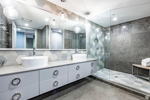 41 E Silver Star Ct Unit C-19, Park City, UT 84060 - full bath with double vanity, walk in shower, and tasteful backsplash