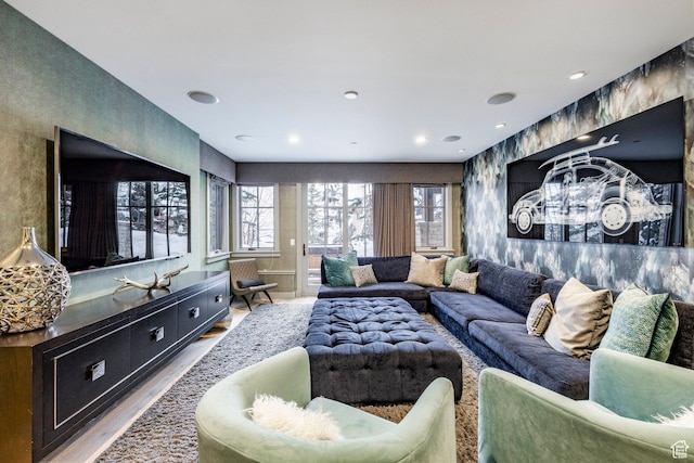 41 E Silver Star Ct Unit C-19, Park City, UT 84060 - living area with wood finished floors and recessed lighting