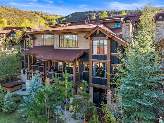 41 E Silver Star Ct Unit C-19, Park City, UT 84060 - back of property featuring stone siding, board and batten siding, and a mountain view
