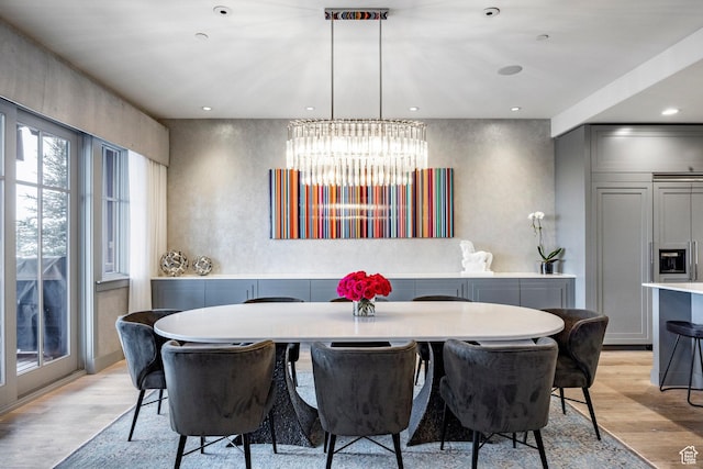 41 E Silver Star Ct Unit C-19, Park City, UT 84060 - dining area featuring light wood-style floors and a chandelier