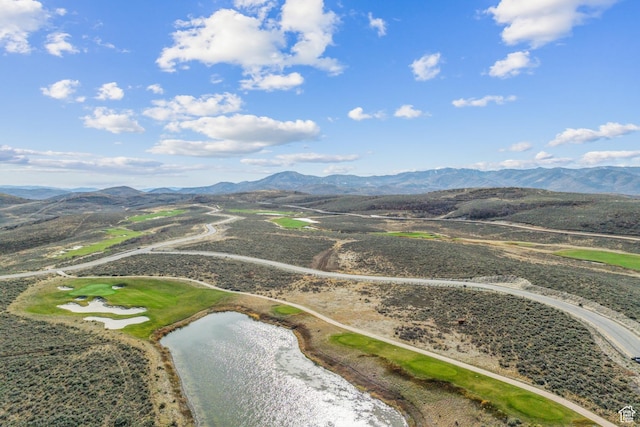 6061 Golf Clb, Link, Park City, UT 84098 - drone / aerial view featuring a water and mountain view