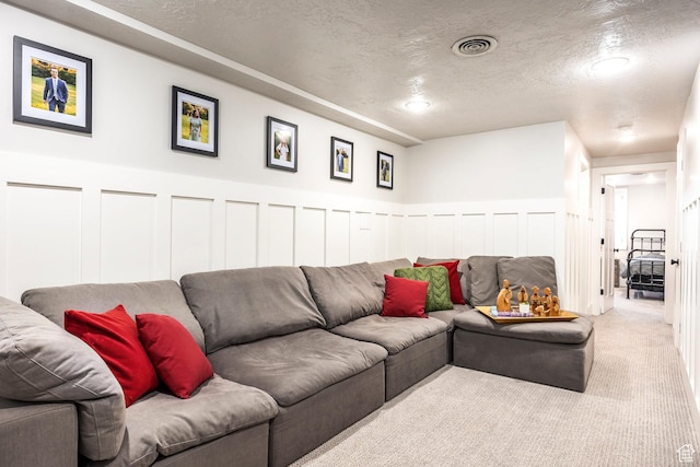 2760 E Spring Creek Rd, Holladay, UT 84117 - carpeted living room with a textured ceiling
