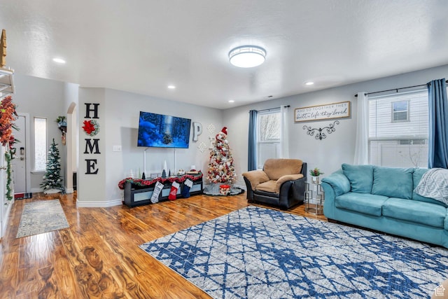 685 E Bullrush Pkwy E, Lehi, UT 84043 - living room with plenty of natural light, wood-type flooring, and a textured ceiling