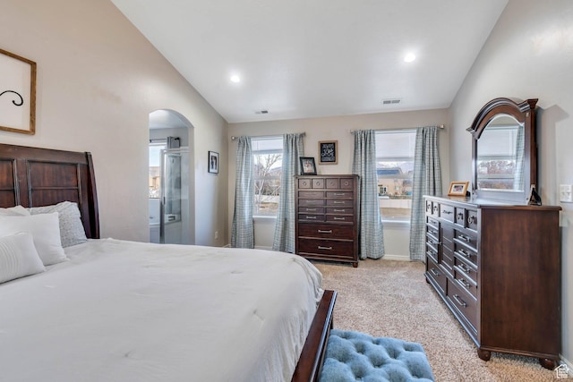 685 E Bullrush Pkwy E, Lehi, UT 84043 - bedroom with light carpet and vaulted ceiling