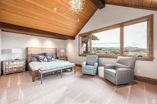200 E 7000 S, Hyrum, UT 84319 - bedroom with multiple windows, light carpet, wood ceiling, and a chandelier