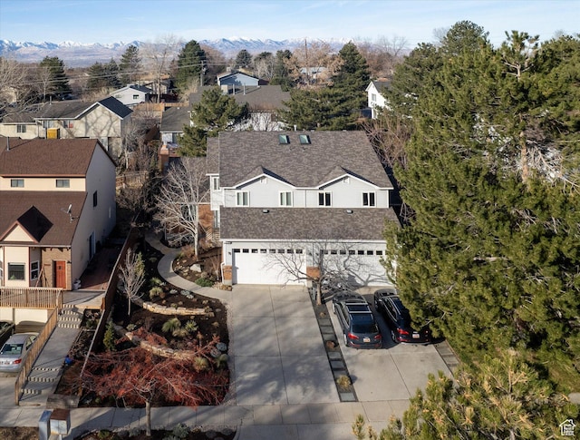7996 S Sunnyoak Cir E, Cottonwood Heights, UT 84121 - bird's eye view featuring a mountain view