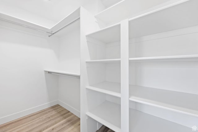 walk in closet featuring hardwood / wood-style floors