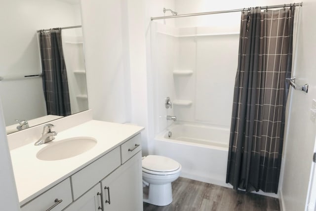 54 N Heading Row, Saratoga Springs, UT 84045 - full bathroom featuring vanity, wood-type flooring, shower / bath combo, and toilet