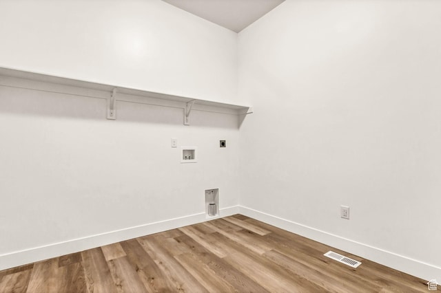 1854 S 1160 E Unit 406, Heber City, UT 84032 - washroom with hardwood / wood-style floors, hookup for a washing machine, and electric dryer hookup