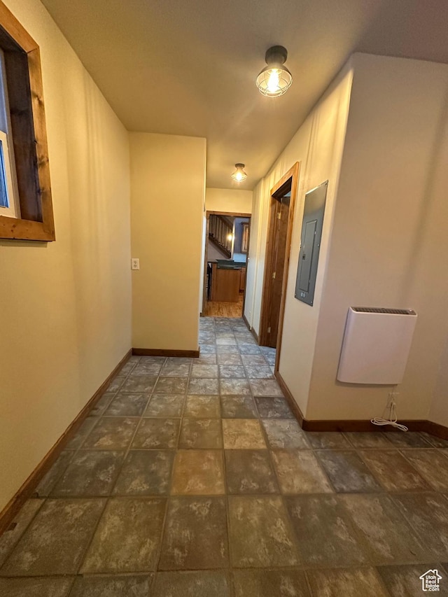 corridor with electric panel