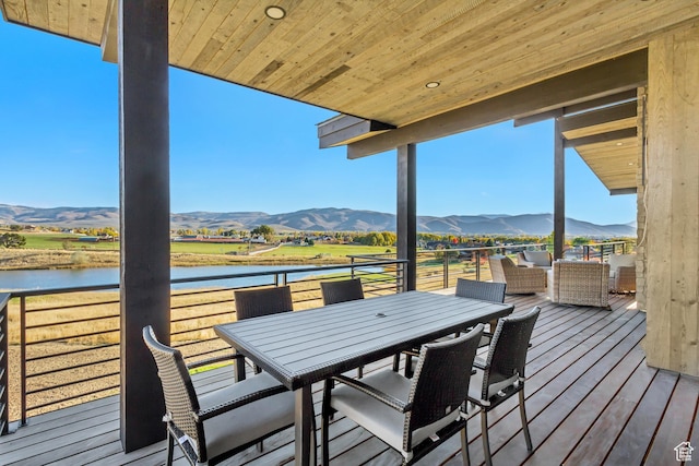 2072 E Copper Belt Dr, Heber City, UT 84032 - deck with a rural view and a water and mountain view