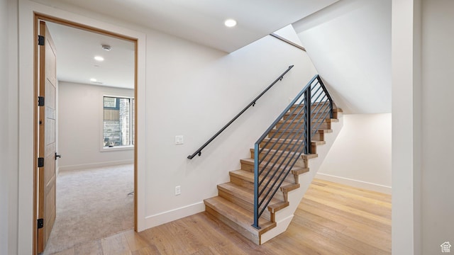 2072 E Copper Belt Dr, Heber City, UT 84032 - stairway featuring wood-type flooring