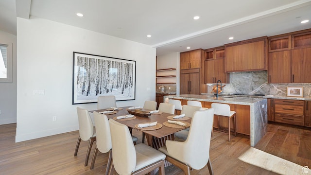 2072 E Copper Belt Dr, Heber City, UT 84032 - dining room featuring light hardwood / wood-style flooring and sink