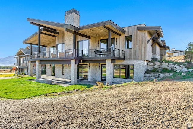2072 E Copper Belt Dr, Heber City, UT 84032 - rear view of house featuring a balcony